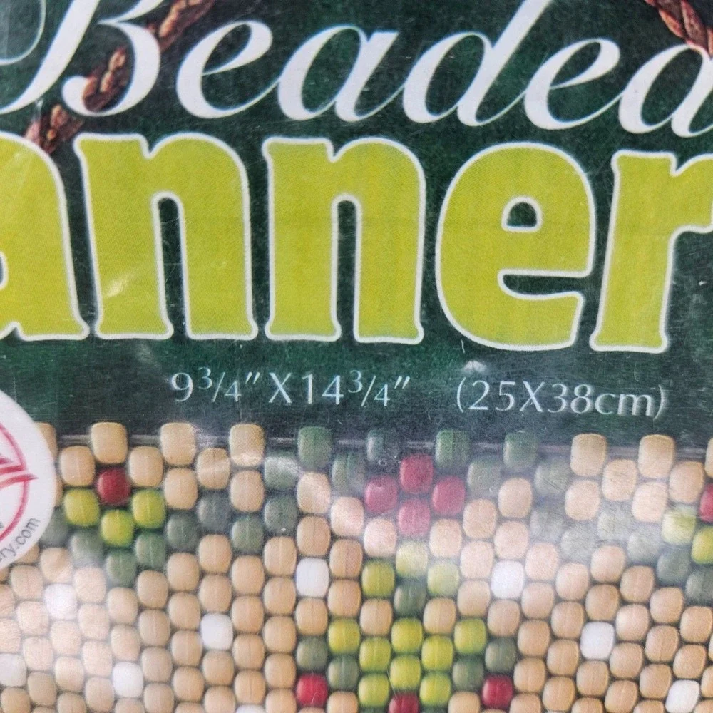 The Beadery Beaded Banner Kit Homespun Holiday Christmas Tree Kit Reindeer New